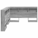 vidaXL Tête de lit de rangement Sonoma gris 135 cm Bois d'ingénierie