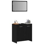 vidaXL Armoire de salle de bain avec miroir chêne noir