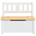 vidaXL Banc de rangement pour enfants Blanc et beige 60x30x55 cm MDF