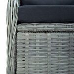 vidaXL Ensemble à manger de jardin 7 Pièces Gris clair Résine tressée