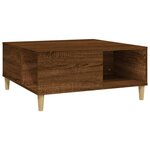 vidaXL Table basse chêne marron 80x80x36 5 cm bois d'ingénierie