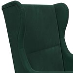 vidaXL Fauteuil Vert foncé Velours