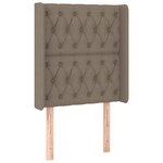 vidaXL Sommier à lattes de lit matelas et LED Taupe 80x200cm Tissu