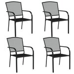 vidaXL Ensemble à manger de jardin 5 Pièces anthracite acier