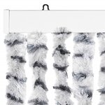 vidaXL Rideau anti-mouches gris clair et gris foncé 56x200 cm chenille