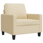 vidaXL Fauteuil Crème 60 cm Tissu