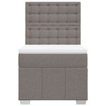 vidaXL Sommier à lattes de lit avec matelas Taupe 80x200 cm Tissu