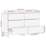 vidaXL Buffets 2 Pièces Blanc 60 x 33.5 x 75 cm bois de manguier massif