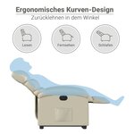 vidaXL Fauteuil inclinable électrique crème similicuir