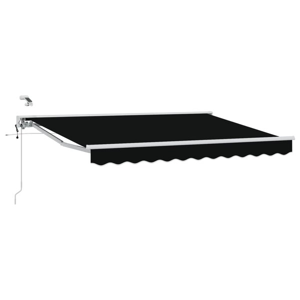 vidaXL Auvent rétractable électrique Noir et Blanc 3 x 2 5 m