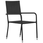 vidaXL Ensemble de salle à manger de jardin de 9 pièces en poly rattan noir