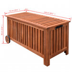 vidaXL Boîte de rangement de jardin 118 x 52 x 58 cm Bois