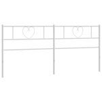vidaXL Tête de lit de remplacement métal blanc 200 cm