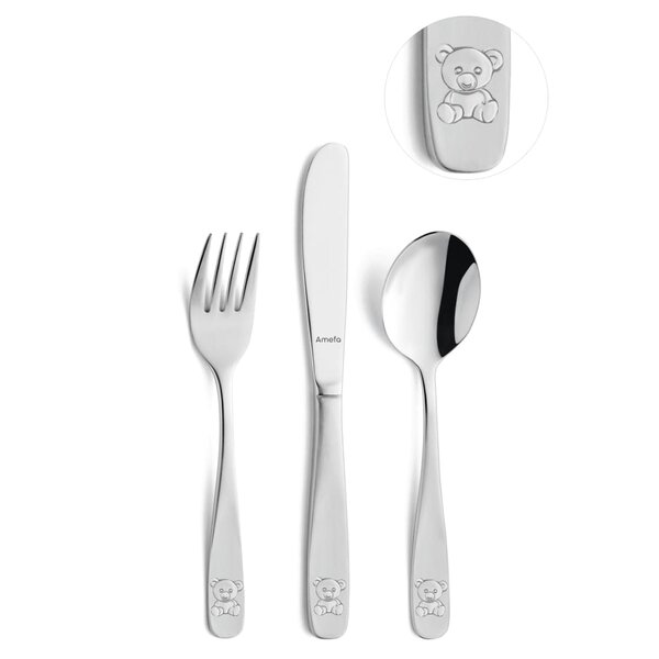 Amefa Set de coutellerie pour enfants 3 Pièces Bear
