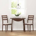 vidaXL Chaises à manger coussins 2 Pièces marron bois massif caoutchouc