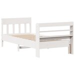 vidaXL Cadre de lit sans matelas blanc 100x200 cm bois de pin massif