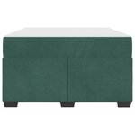 vidaXL Cadre de lit avec matelas Vert foncé 120 x 200 cm tissu