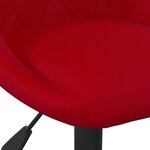vidaXL Chaises à manger pivotantes lot de 4 rouge bordeaux velours