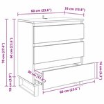 vidaXL Buffet Bois Ancien 60 x 35 x 70 cm Bois d'ingénierie