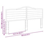 vidaXL Tête de lit Blanc 180 cm Bois d'ingénierie