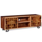 vidaXL Meuble TV Bois massif 120x30x40 cm