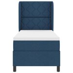 vidaXL Lit à ressorts avec matelas Bleu 80 x 200 cm tissu