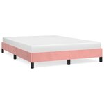 vidaXL Cadre de lit sans matelas rose 140x200 cm velours