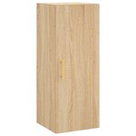 vidaXL Buffet haut Chêne sonoma 34 5x34x180 cm Bois d'ingénierie