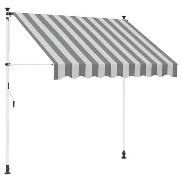 vidaXL Auvent rétractable manuel Anthracite et blanc 300 cm