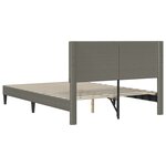 vidaXL Cadre de lit Gris clair 140 x 190 cm Tissu en velours côtelé