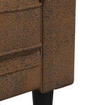 vidaXL Canapé Chesterfield 3 places marron tissu