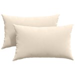 vidaXL Coussins de canapé 2 Pièces Beige 50 x 30 cm tissu
