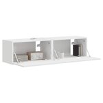 vidaXL Meuble TV mural 2 Pièces Blanc 60 x 31 x 29.5 cm Bois d'ingénierie