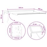 vidaXL Store rétractable manuel avec LEDs Sable