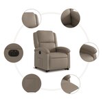 vidaXL Fauteuil inclinable électrique cappuccino similicuir