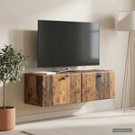 vidaXL Meuble TV mural 98 x 31 x 30 cm Bois ancien Bois d'ingénierie