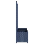 vidaXL Jardinière avec treillis bleu gris 120x40x136 cm PP