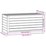 vidaXL Boîte de jardin 101x50 5x46 5 cm bois massif de pin