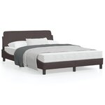 vidaXL Cadre de lit sans matelas marron foncé 140x200 cm tissu