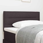 vidaXL Tête de lit LED Design Lignes Marron Foncé 100 cm Tissu