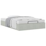 vidaXL Cadre de lit ottoman sans matelas gris clair 120x200 cm velours