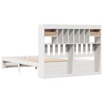 vidaXL Lit bibliothèque sans matelas blanc 140x190 cm bois pin massif