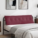 vidaXL Coussin de Dos Bordeaux 160 x 19 x 50 cm tissu