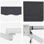 vidaXL Auvent rétractable électrique Anthracite 2 5 x 2 m