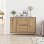 Buffet vidaXL avec portes et tiroirs Chêne Artisan 101 5x35x70 cm