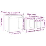 vidaXL Table basse 3 Pièces Chêne artisanal Bois d'ingénierie