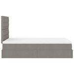 VidaXL Cadre de lit ottoman avec matelas taupe 120x190 cm tissu