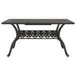 vidaXL Ensemble à manger de jardin 7 Pièces bronze aluminium coulé