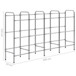 vidaXL Étagère de rangement pour 12 caisses Argenté 190x33x116cm Acier