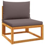 vidaXL Salon de jardin avec coussins 8 Pièces bois massif d'acacia